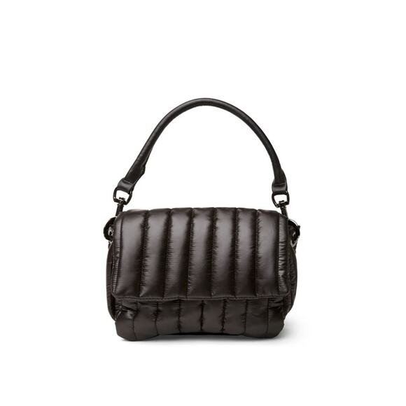 THINK ROYLAN Bar Bag In Shiny Black 3 Straps Versatile Whimsigoth Minimalist - Picture 3 of 11